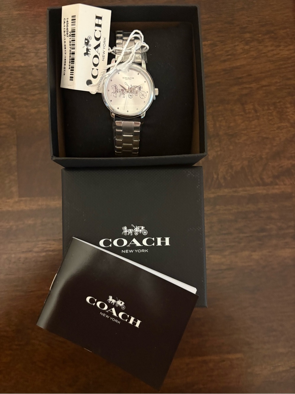 Coach Silver Stainless Steel Watch - Silver Dial